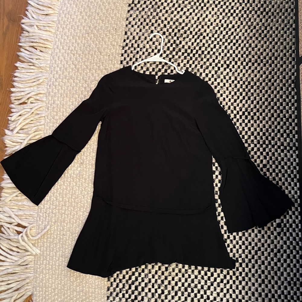 Tibi flounce silk dress